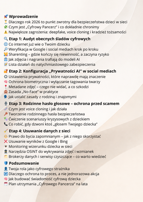 Cyfrowy Pancerz: Jak Chronić Wizerunek Dziecka w Erze AI - KURS