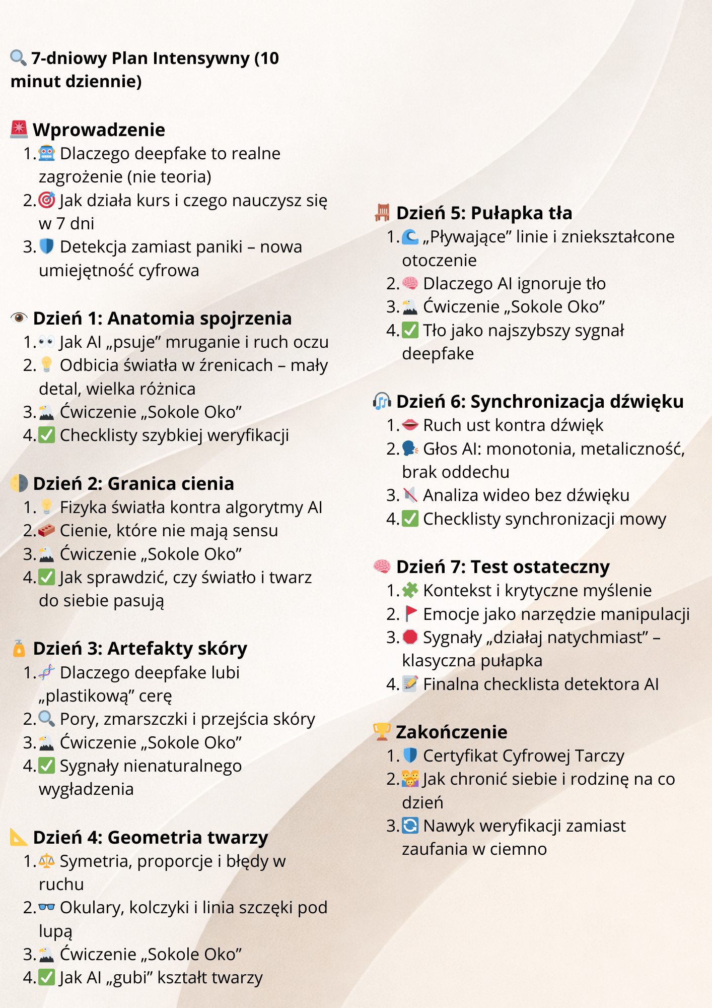 Detektor Kłamstwa AI: 7 dni, by rozpoznawać Deepfake - KURS